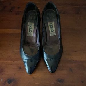 Ladies leather and patent heels